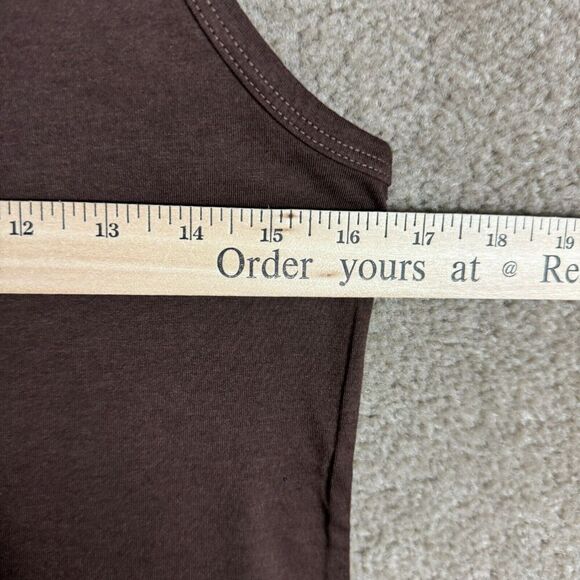 Carbon38 Tank Top Womens XS Dark Brown Scoop‎ Neck Racerback Jersey Everyday NEW - Picture 8 of 11